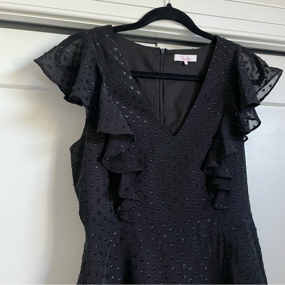 Parker Black Polka Dot Mini Dress - Picture 3 of 8